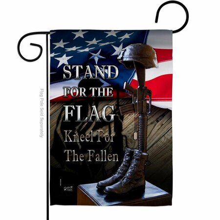PATIO TRASERO 13 x 18.5 in. Stand for the Garden Flag with Armed Forces Service Double-Sided  Vertical Flags PA3877316
